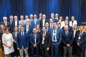 Group photo of Periprosthetic Joint Infection experts at the Complex Joint Reconstruction Center symposium June 2026 at HSS