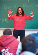 Image of a teacher instructing a class