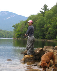 Photo of Denise fishing