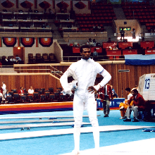 Peter Lewison as a fencer