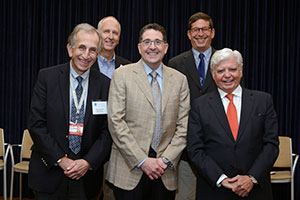 Photo of Dr. Thomas Sculco and others at the 2019 Biofilm Symposium.