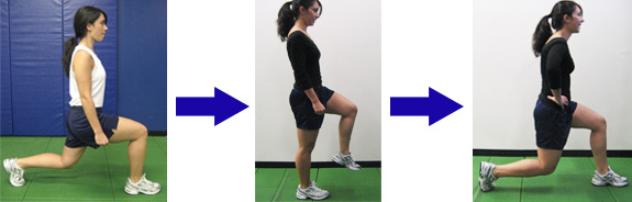ACL Injury Prevention: walking lunges