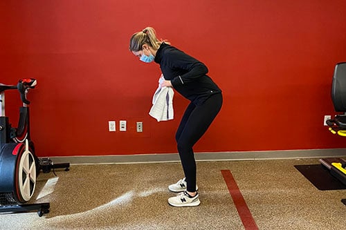 bent over row end position