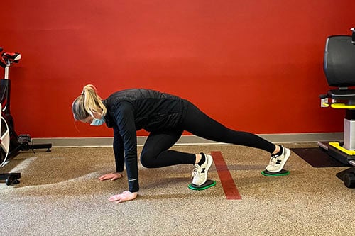 plank knee to elbow end position