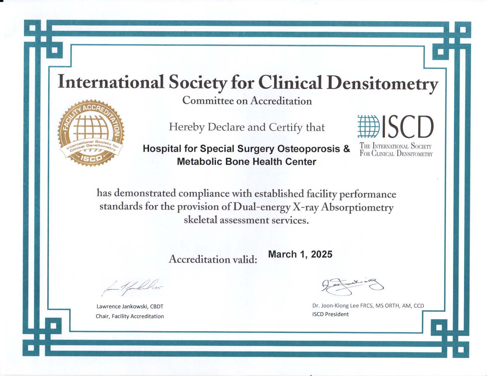 ISCD Certificate