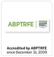 ABPTRFE logo showing accreditation since Dec 31, 2009