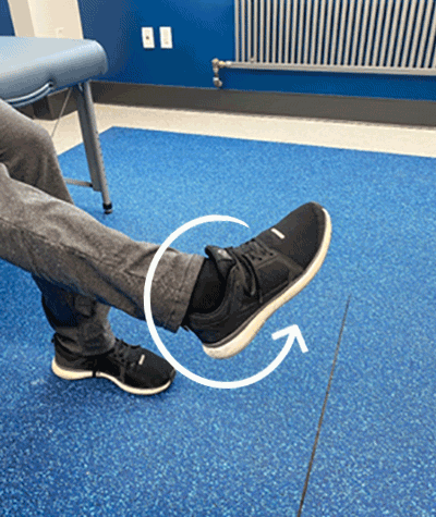 photo of ankle circle stretch