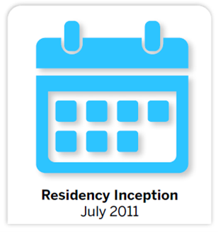Calendar logo showing residency inception in January 2008