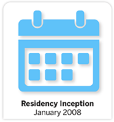 Calendar logo showing residency inception in January 2008