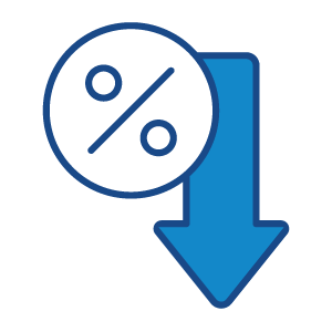 Infection rates lowest icon