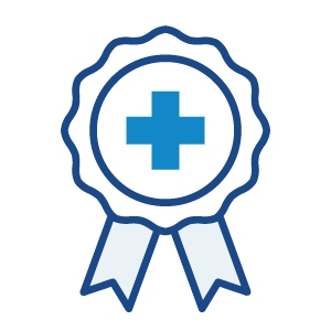 #1 orthopedic hospital ribbon icon
