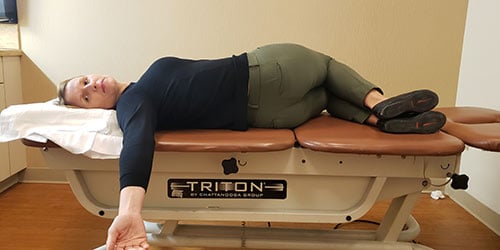 Lying T twist end position