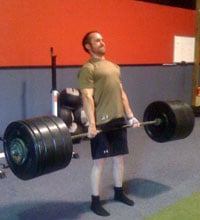 Josh lifting weights