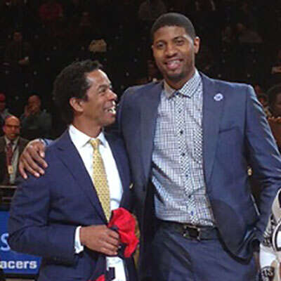 Image - Paul George and Dr. Riley Williams
