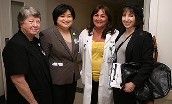 Sister Margaret, Chaplain Alice, and Chaplain Margo at Hospital for Special Surgery