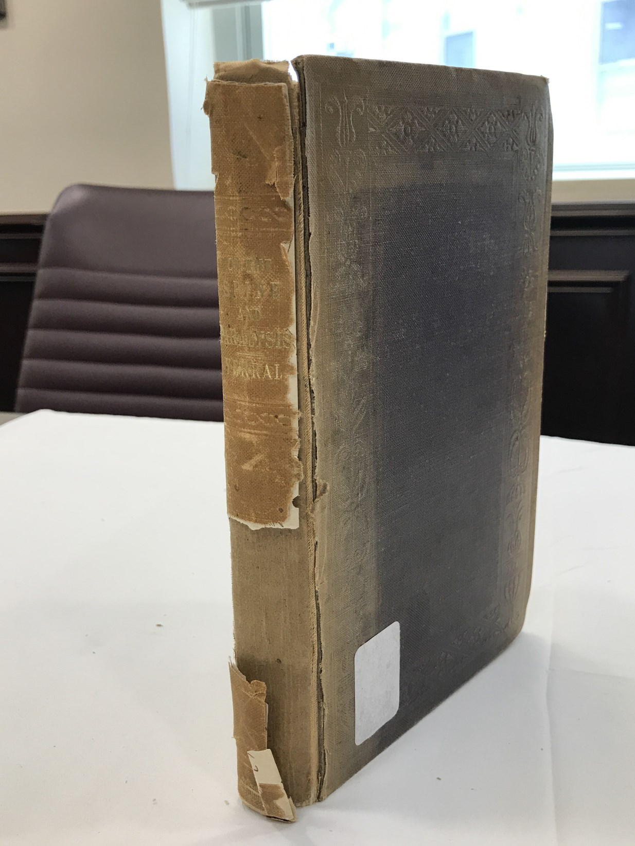 repairs needed to book's spine