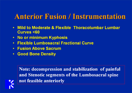 Anterior Fusion and Instrumentation slide