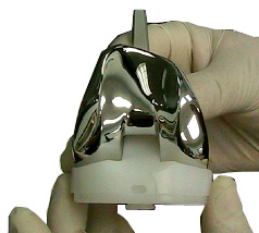 Photo of the knee implant device