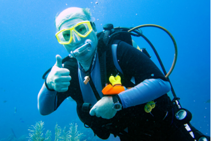 Image - Photo of Arthur Mintz scuba diving