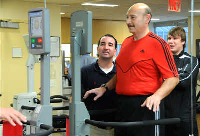 Photo of Alexander Brum at physical therapy.