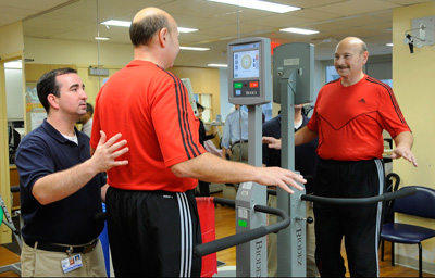 Photo of Alexander Brum at physical therapy.