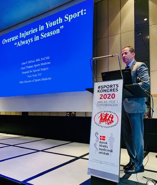 Dr. DiFiori speaking at the 2020 Scandinavian Sports Congress