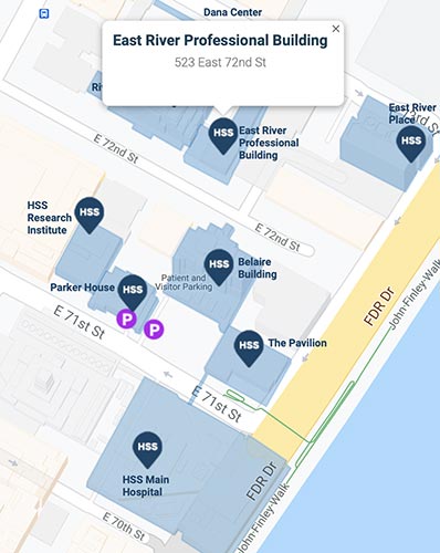 Map showing the location of East River Professional Building