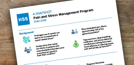 Pain and Stress Management Program Impact on the Community