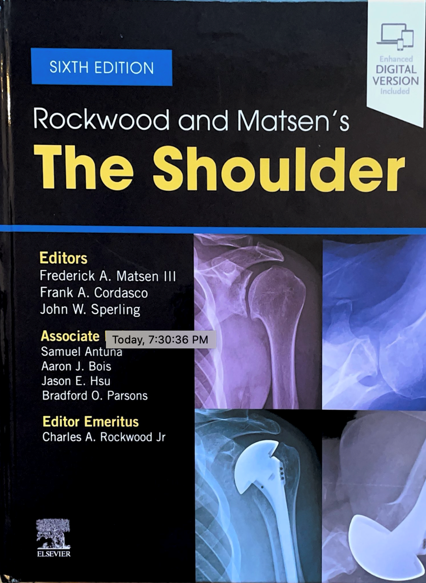Rockwood and Matsen's The Shoulder book cover