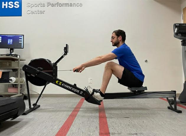 photo of aaron karp demonstrating proper rowing technique