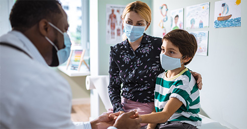 Pediatric doctor with a patient.